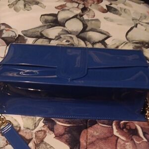 Cato Blue Jelly Clutch with Removable Strap
